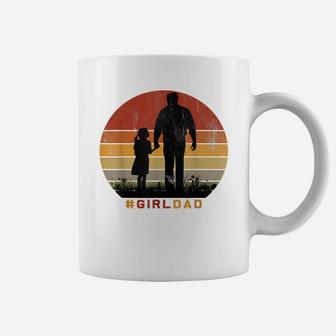 Girldad Girl Dad Father amp Daughter Retro Basketball Gift Coffee Mug - Seseable