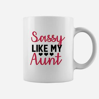Girls Cute Family Sassy Like My Aunt Aunt Gift Funny Coffee Mug - Seseable