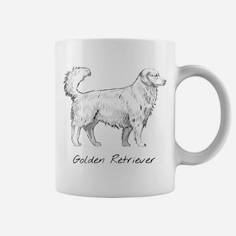 Golden Retriever Dog Sketch Coffee Mug | Seseable UK