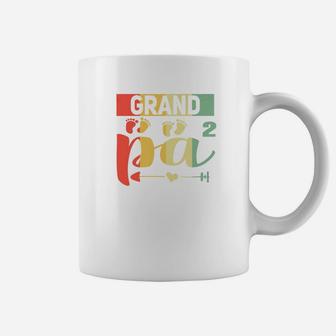 Grand Papa Squared Promoted Grandpa Again Gift Coffee Mug - Seseable