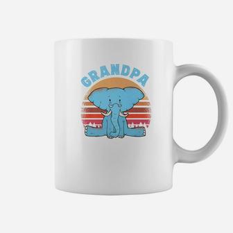 Grandpa Elephant Matching Family Elephants Lovers Gift Coffee Mug - Seseable
