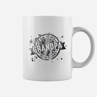 Grandpa The Man Myth Bad Influence Fathers Day Coffee Mug - Seseable
