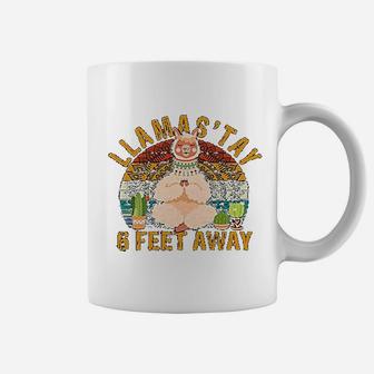 Graphics Llamastay 6 Feet Away Llama Namaste Yoga Coffee Mug - Seseable