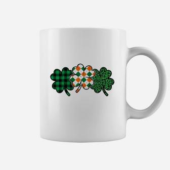 Green Plaid Leopard Shamrocks St Patricks Day Coffee Mug - Seseable