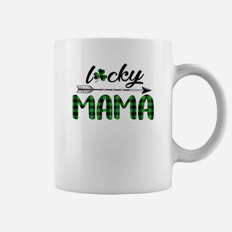 Green Plaid Lucky Mama birthday Coffee Mug - Seseable