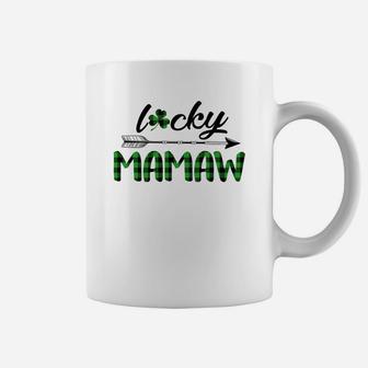 Green Plaid Lucky Mamaw birthday Coffee Mug - Seseable