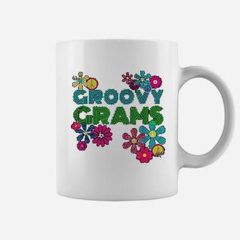 Groovy Grams Grandmother Hippie Flower Coffee Mug - Seseable