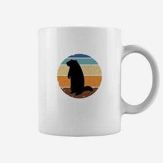 Groundhog Retro Woodchuck Groundhog Day Coffee Mug - Seseable