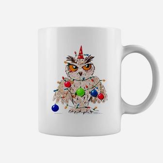 Grumpy Owl Xmas Tree Coffee Mug - Seseable
