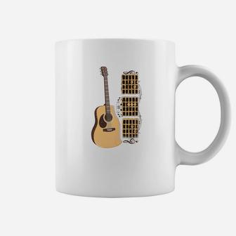 Guitar Dad Shirt Dad Chord Acoustic Guitarist Fathers Day Premium Coffee Mug - Seseable