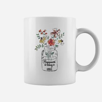 Happiness Is Being A Lolli Floral Mothers Day Awesome Gift For Women Coffee Mug - Seseable