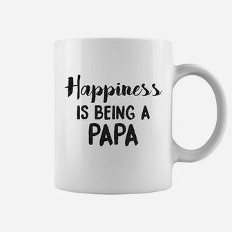Happiness Is Being A Papa Funny Grandpa Family Relationship Coffee Mug - Seseable