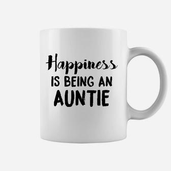 Happiness Is Being An Auntie Funny For Best Aunt Coffee Mug - Seseable