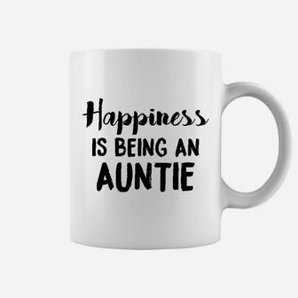 Happiness Is Being An Auntie Funny For Best Aunt Cool Coffee Mug - Seseable