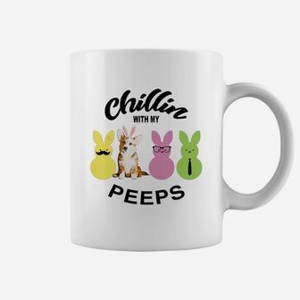 Happy 2021 Easter Bunny Cute Corgi Chilling With My Peeps Gift For Dog Lovers Coffee Mug - Seseable