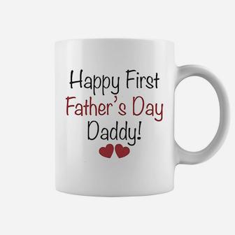 Happy First Fathers Day Daddy Dad Coffee Mug - Seseable