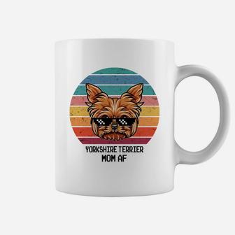 Happy Mother Day Cute Yorkshire Terrier Mom Af Vintage Style 2022 Coffee Mug - Seseable