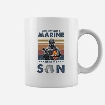 He Is Not Just A Marine He Is My Son Vintage Coffee Mug - Seseable