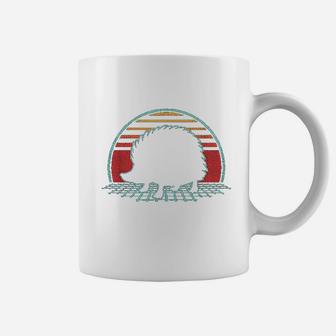 Hedgehog Retro Vintage 80s Style Animal Lover Gift Coffee Mug - Seseable