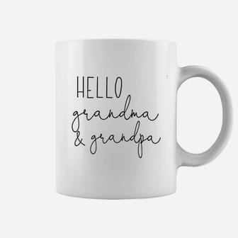 Hello Grandma And Grandpa Pregnancy Announcement Gifts Coffee Mug - Seseable