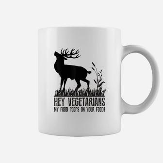 Hey Vegetarians My Food On Your Food Humor Coffee Mug - Seseable