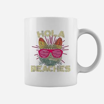 Hola Beaches Vintage Cat Coffee Mug - Seseable