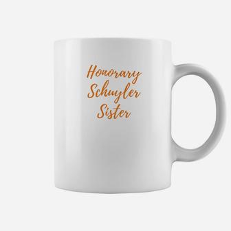 Honorary Schuyler Sister Typography Graphic Hamilton Coffee Mug - Seseable