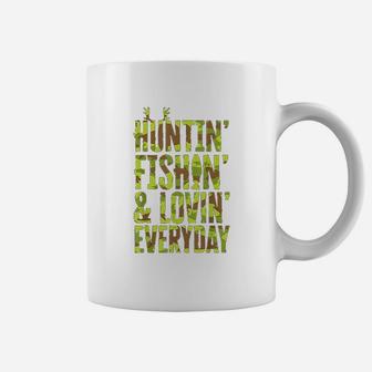Hunting Fishing Loving Every Day For Dad Fathers Day Camo Coffee Mug - Seseable
