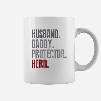 Husband Daddy Protector Hero Father s Day Coffee Mug - Seseable