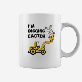 I Am Digging Easter Gift For Tractor Loving Coffee Mug - Seseable