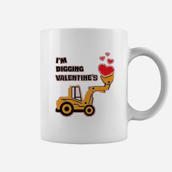 I Am Digging Valentines Gift For Tractor Loving Boys Coffee Mug - Seseable
