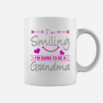 I Am Smiling Because I Am Going To Be A Grandma Coffee Mug - Seseable