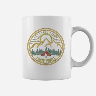 I Hate People Camping Retro Funny Camp Lovers Coffee Mug - Seseable