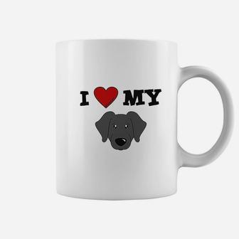 I Heart My Cute Black Labrador Retriever Dog Coffee Mug - Seseable