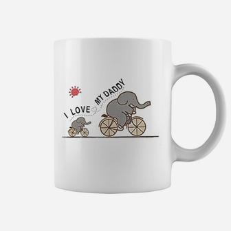 I Love Daddy Dad Gift Elephant Coffee Mug - Seseable