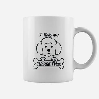 I Love My Bichon Frise For Dog Mom And Dad Dog Lover Coffee Mug - Seseable