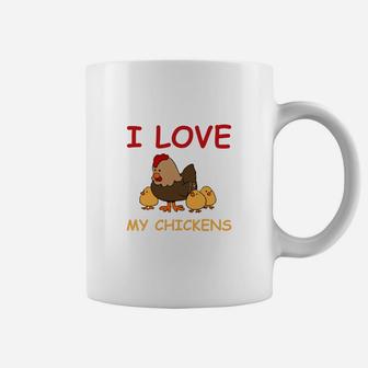 I Love My Chickens Tassen mit Cartoon-Hühnern für Geflügelliebhaber - Seseable
