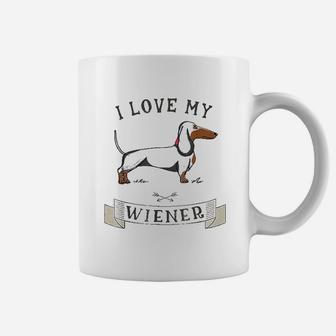 I Love My Dachshund Weiner Dog Funny Dachshund Coffee Mug - Seseable