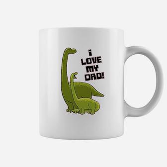 I Love My Dad Dinosaur Coffee Mug - Seseable