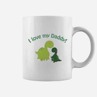 I Love My Daddy Dinosaurs, dad birthday gifts Coffee Mug - Seseable