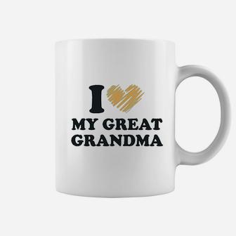 I Love My Great Grandma Grandparents A Boy Girl Coffee Mug - Seseable