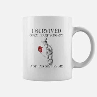 I Survived Open Heart Surgery Survivor Gift Coffee Mug - Seseable