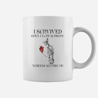 I Survived Open Heart Surgery Survivor Gift Coffee Mug - Seseable