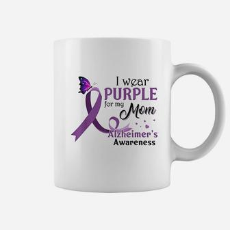 I Wear Purple For My Mom Awareness Gifts Coffee Mug - Seseable