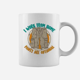 I Work From Home Pants Are Optional Self Employed Funny Gift Coffee Mug - Seseable