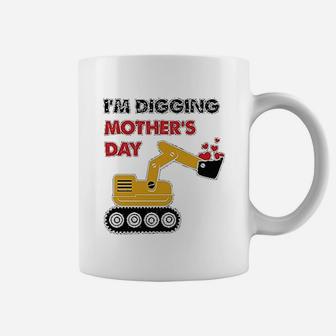 Im Digging Mothers Day Tractor Loving Boys Gift Coffee Mug - Seseable