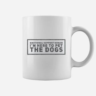 Im Here To Pet The Dog Distressed Text Coffee Mug - Seseable