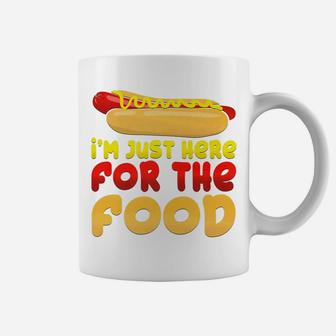 Im Just Here For The Food Hot Dog Novelty Coffee Mug - Seseable