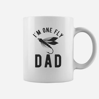Im One Fly Dad Funny Fishing Fathers Day Coffee Mug - Seseable