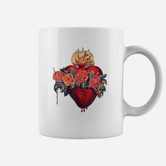 Immaculate Heart Of Mary Vintage Blessed Catholic Sorrows Coffee Mug - Seseable